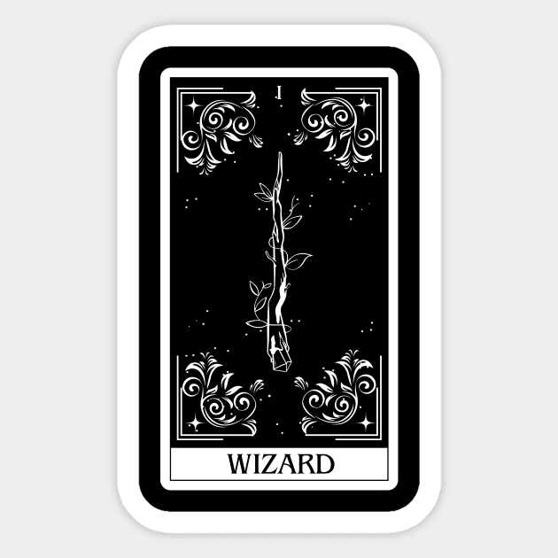 Wizard Tarot Card D&D Nat 20 Dungeons & Dragons Sticker by JaeSlaysDragons